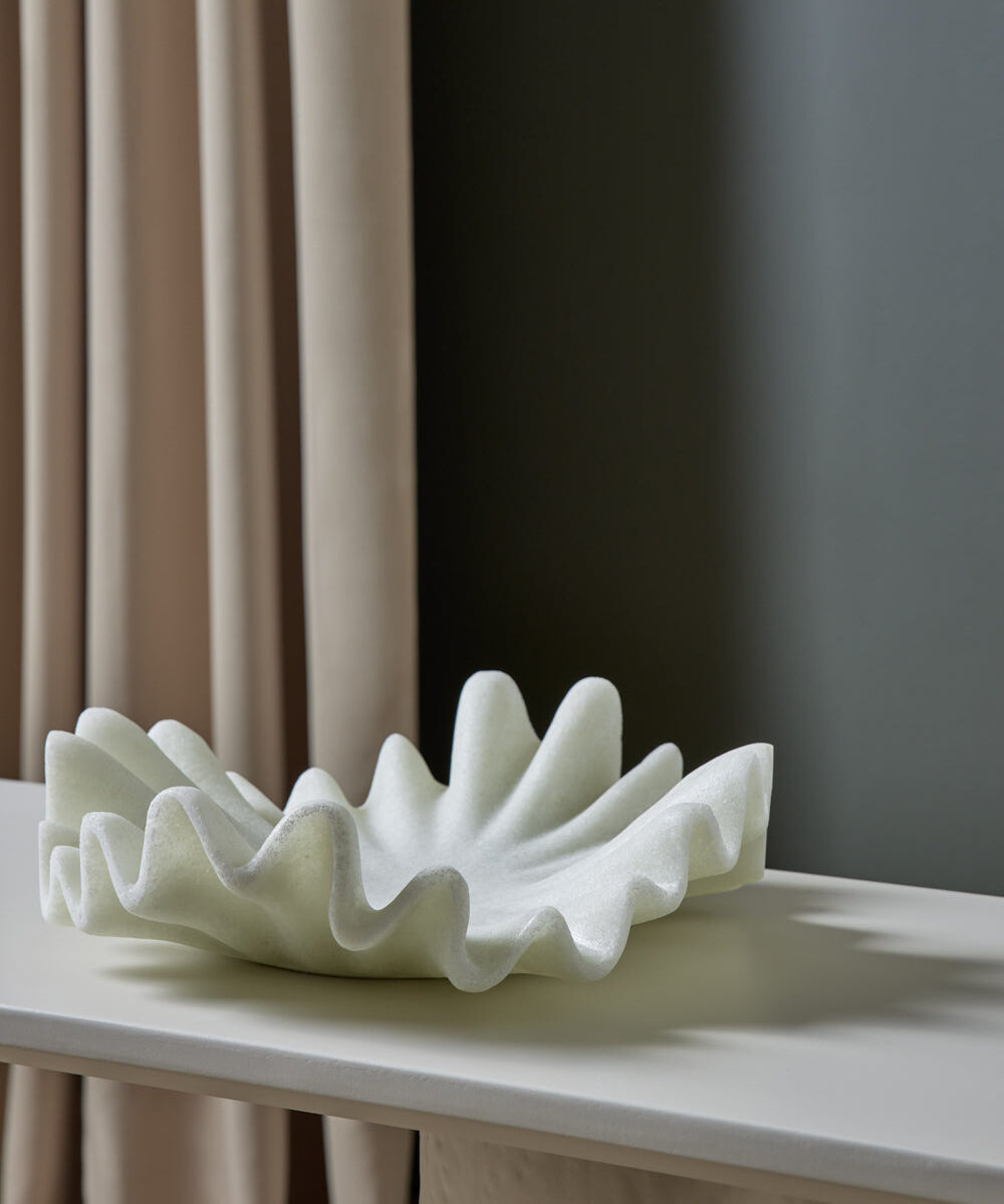Textured Decorative White Centerpiece